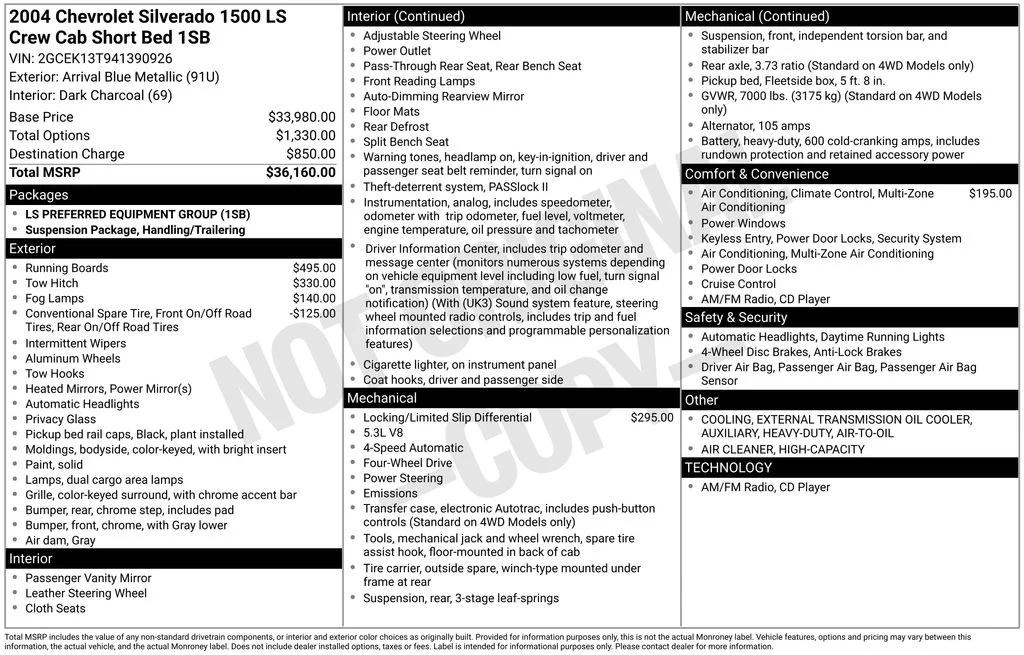 chevrolet silverado 1500 2004 2GCEK13T941390926 image chevrolet silverado 1500 2004 2GCEK13T941390926 image